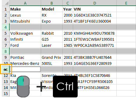 excel for mac find blank cells